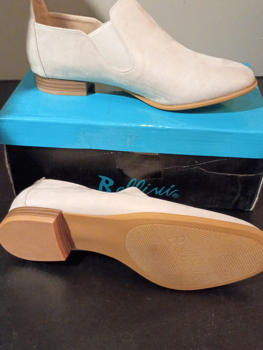 Bellini Beige Suede Booties